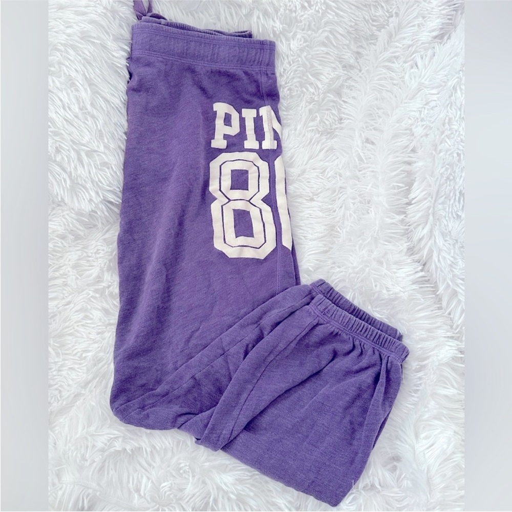 Free Item! ‼️ Any purchase over $5 -Victoria Secret PINK Purple Jogger - SP - Picture 1 of 5